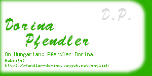 dorina pfendler business card